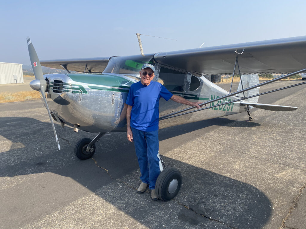 My father, Vic Williams, earned his Private Pilot certificate on November 11, 1969. He'd take me flying from time to time in his first airplane, a Cessna 140. He's pictured here with another 140 that he owned for 33 years.